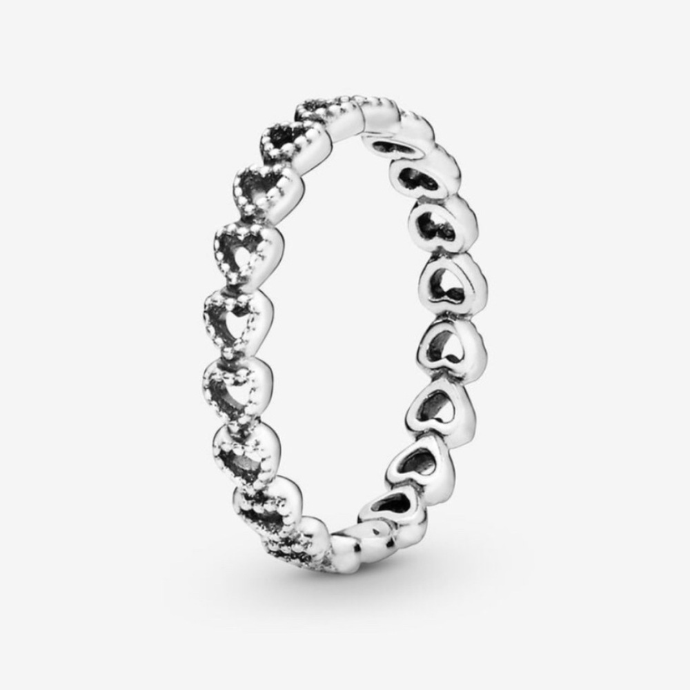 Pandora Silver Heart Ring size 8